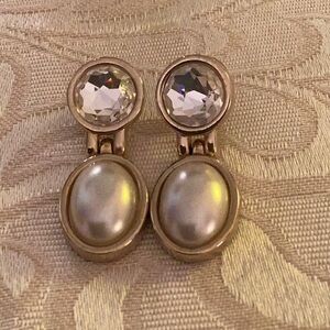 Swarovski America, Ltd., S.A.L. Elegant Gold and Silver Earrings, collectible